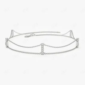 0.15CTW Moissanite Minimalist Bar Set Bracelet