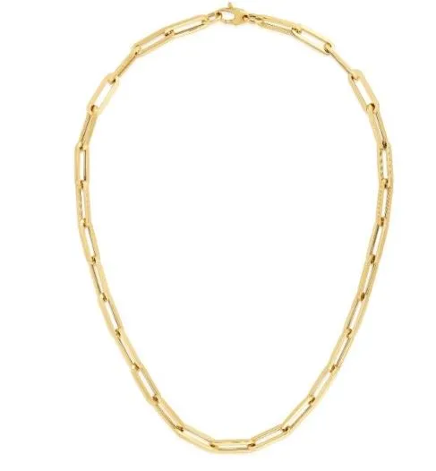 14K Gold 6.1mm Paperclip Chain