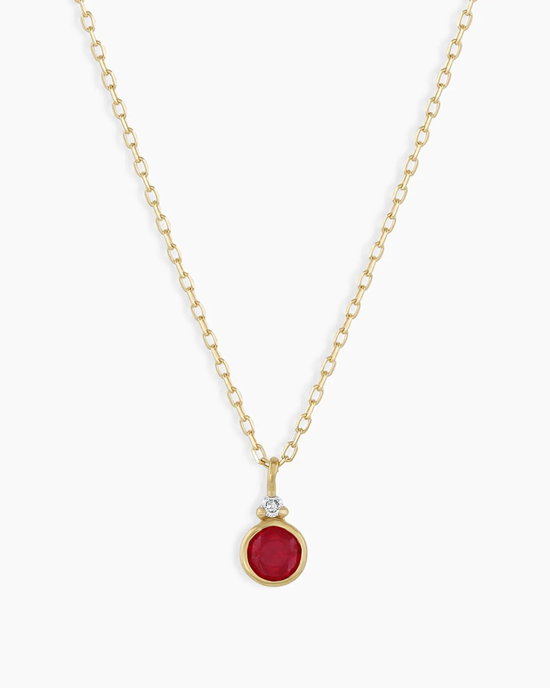 14k Gold Birthstone Necklace