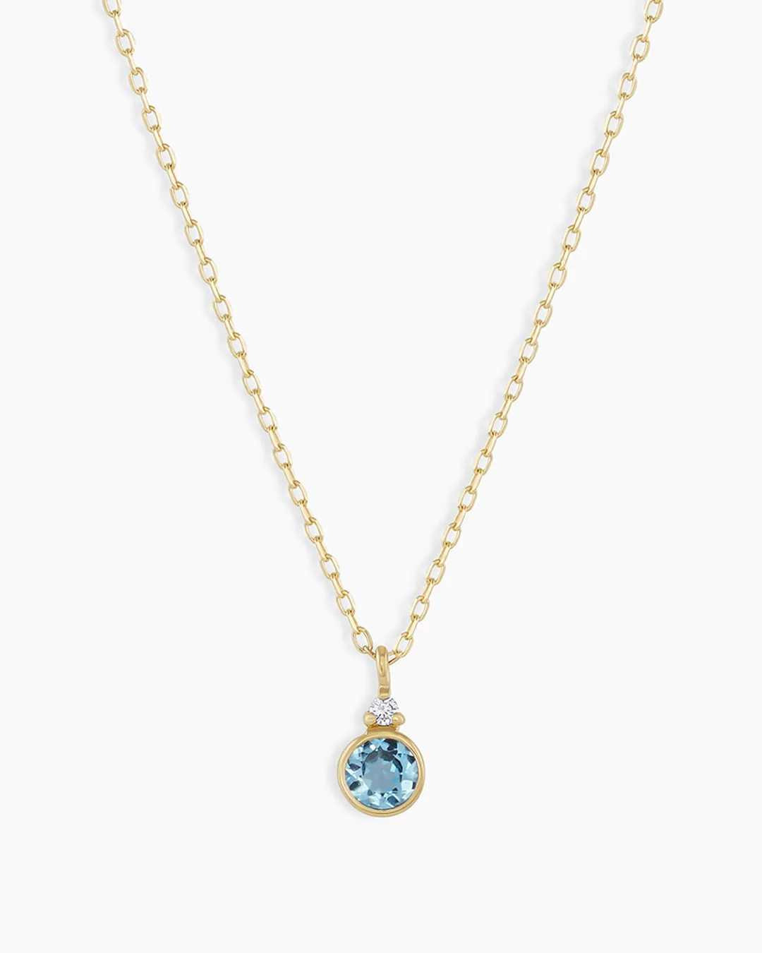 14k Gold Birthstone Necklace