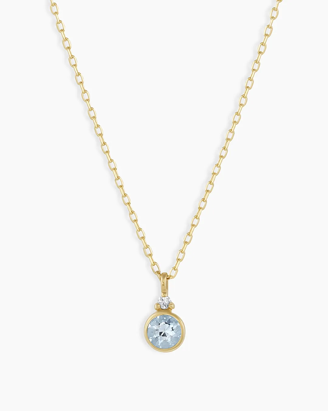 14k Gold Birthstone Necklace