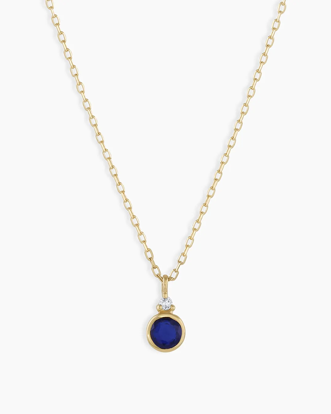 14k Gold Birthstone Necklace