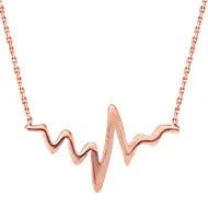 14K Heartbeat Necklace