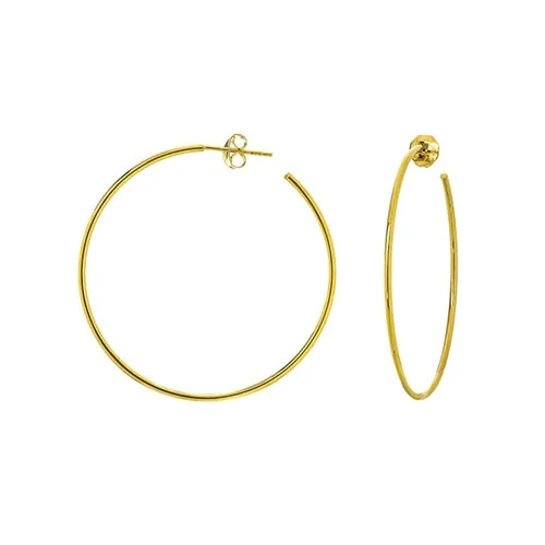 14K Hoop Post Earring 40mm X 1.2mm