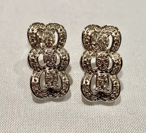 14K White Gold Diamond Earrings