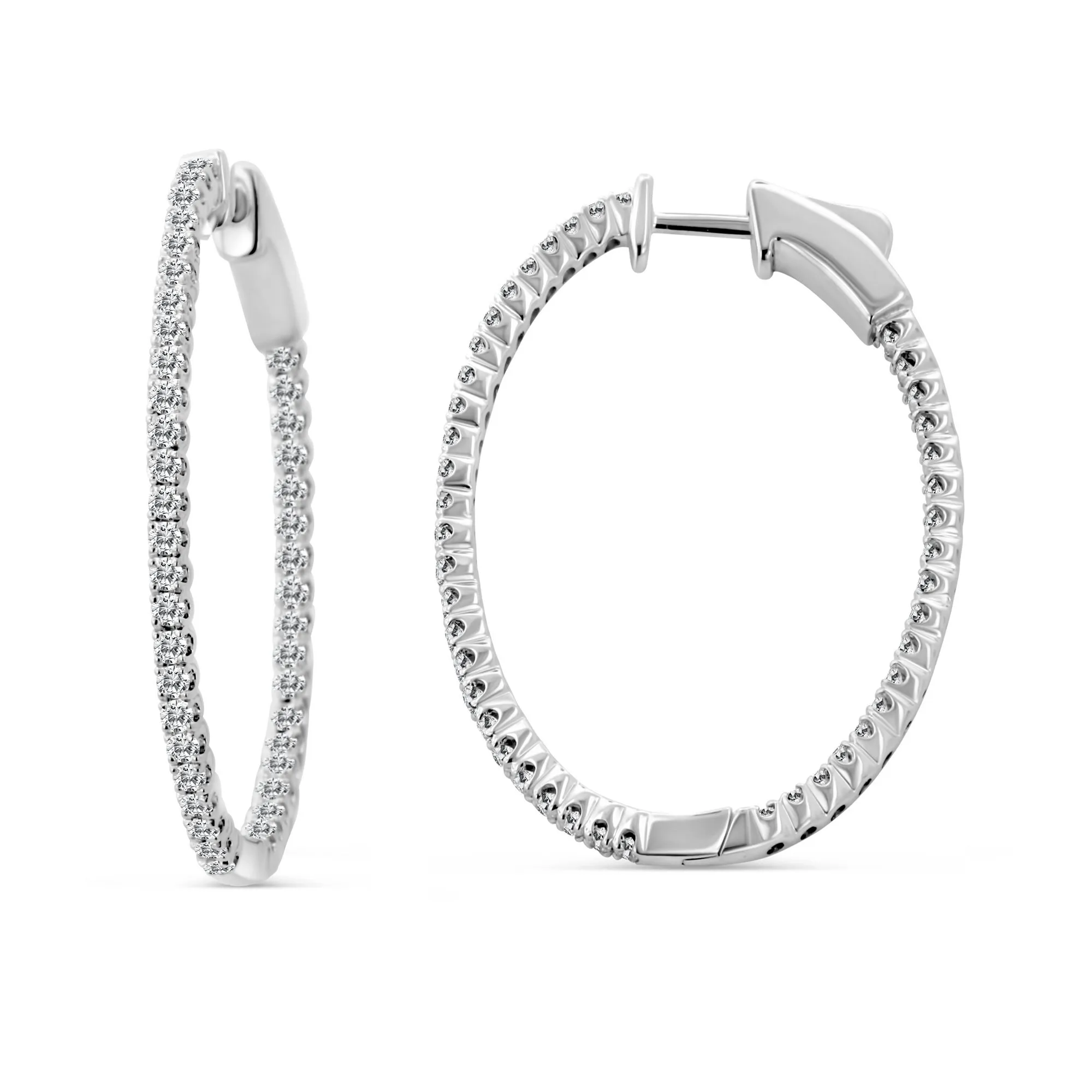 14KW  25/32M INSIDE OUT OVAL DIAMOND HOOP(118HP117341W14DI1)