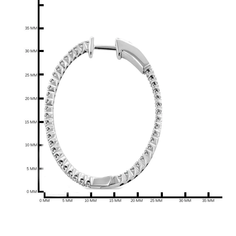 14KW  25/32M INSIDE OUT OVAL DIAMOND HOOP(118HP117341W14DI1)