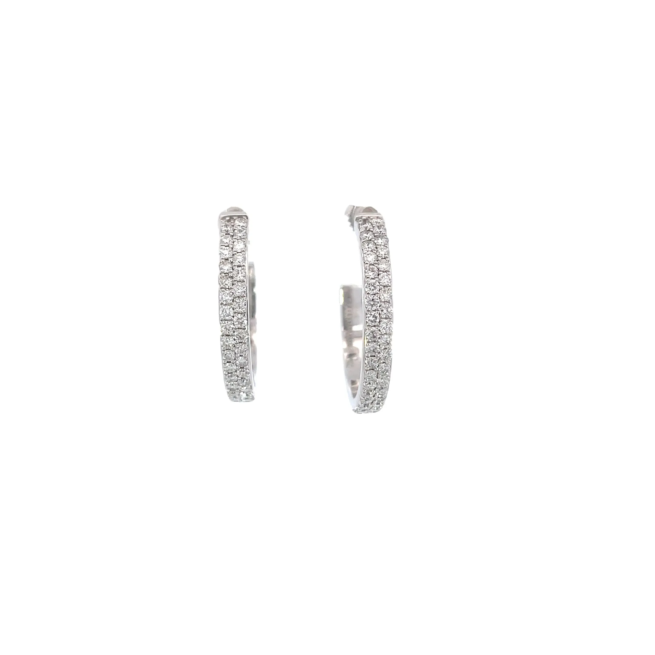 14KW Diamond Hoop Earrings