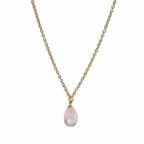 17" Peach Moonstone Pendant 24K Gold Vermeil Necklace