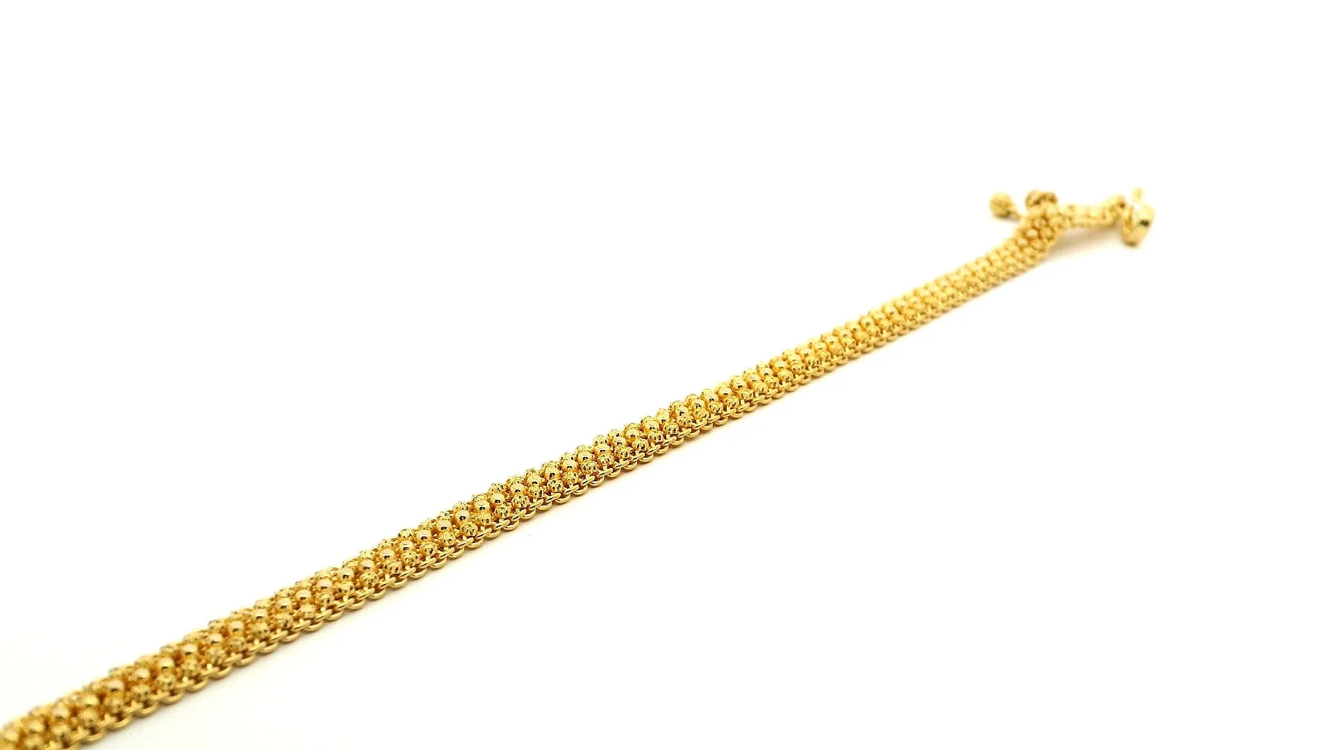 22ct Yellow Gold Ladies Bracelet with Filigree Work Design & U-Hook Clasp | Elegant and Timeless Jewellery