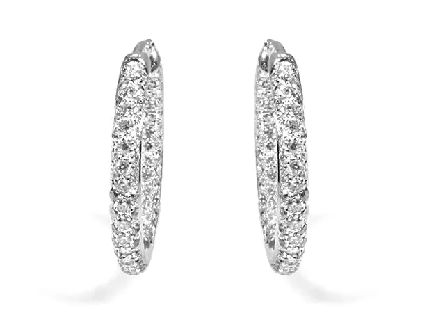 2.50ctw Diamond Inside-out Hoop Earring