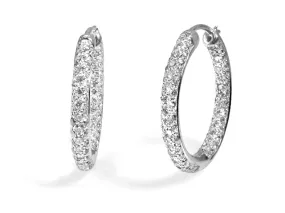 2.50ctw Diamond Inside-out Hoop Earring