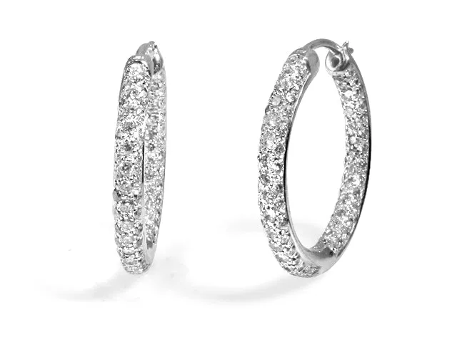 2.50ctw Diamond Inside-out Hoop Earring