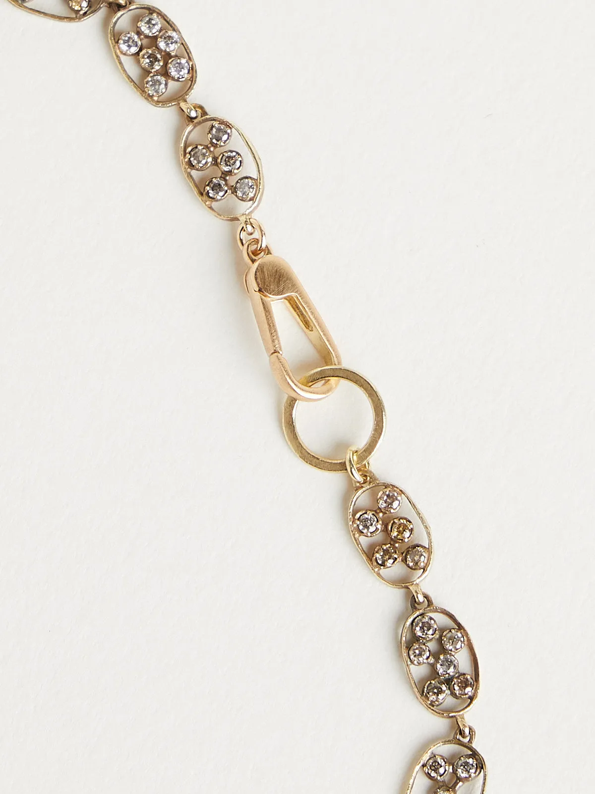 581 Bracelet in 14 Yellow Gold with 81 Brown Diamonds