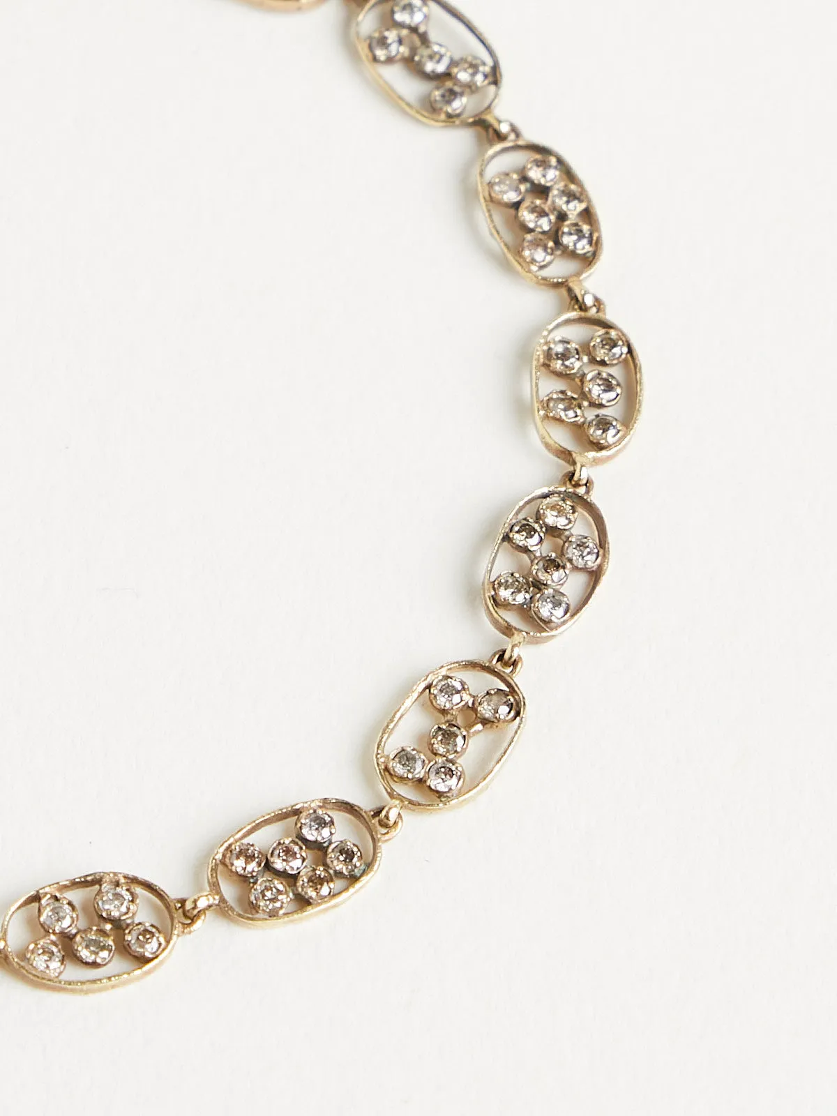 581 Bracelet in 14 Yellow Gold with 81 Brown Diamonds