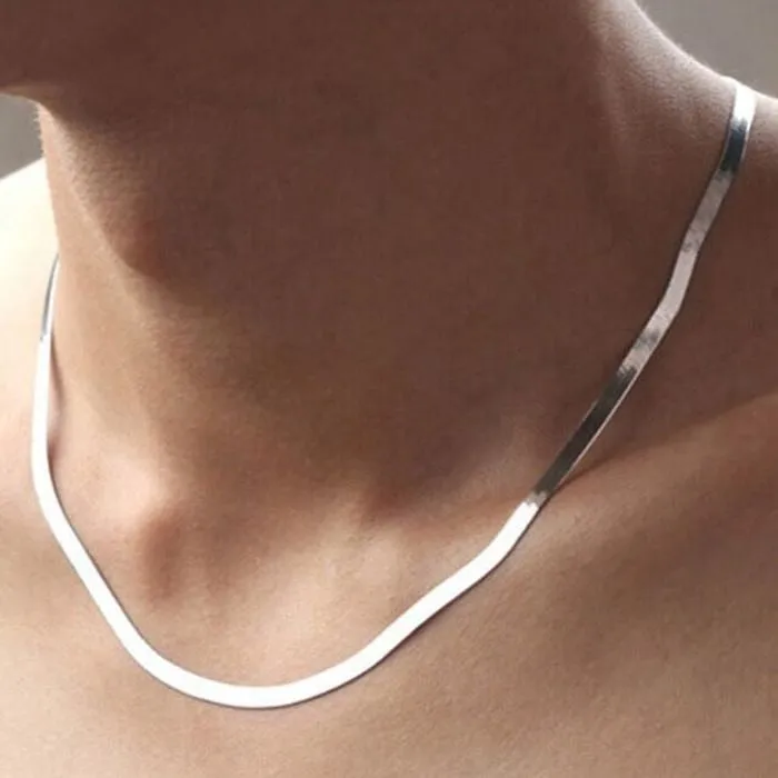 925 Sterling Silver Blade Necklace