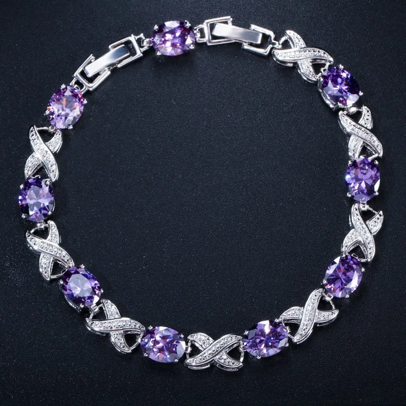 925 Sterling Silver Gemstone Bracelet