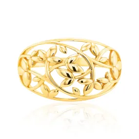 9ct Yellow Gold Filigree Ring