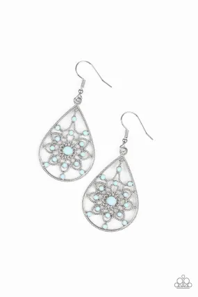 A Flair for Fabulous Blue Paparazzi Earrings