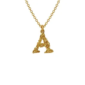 Alex Monroe 18ct Teeny Tiny Floral Letter A