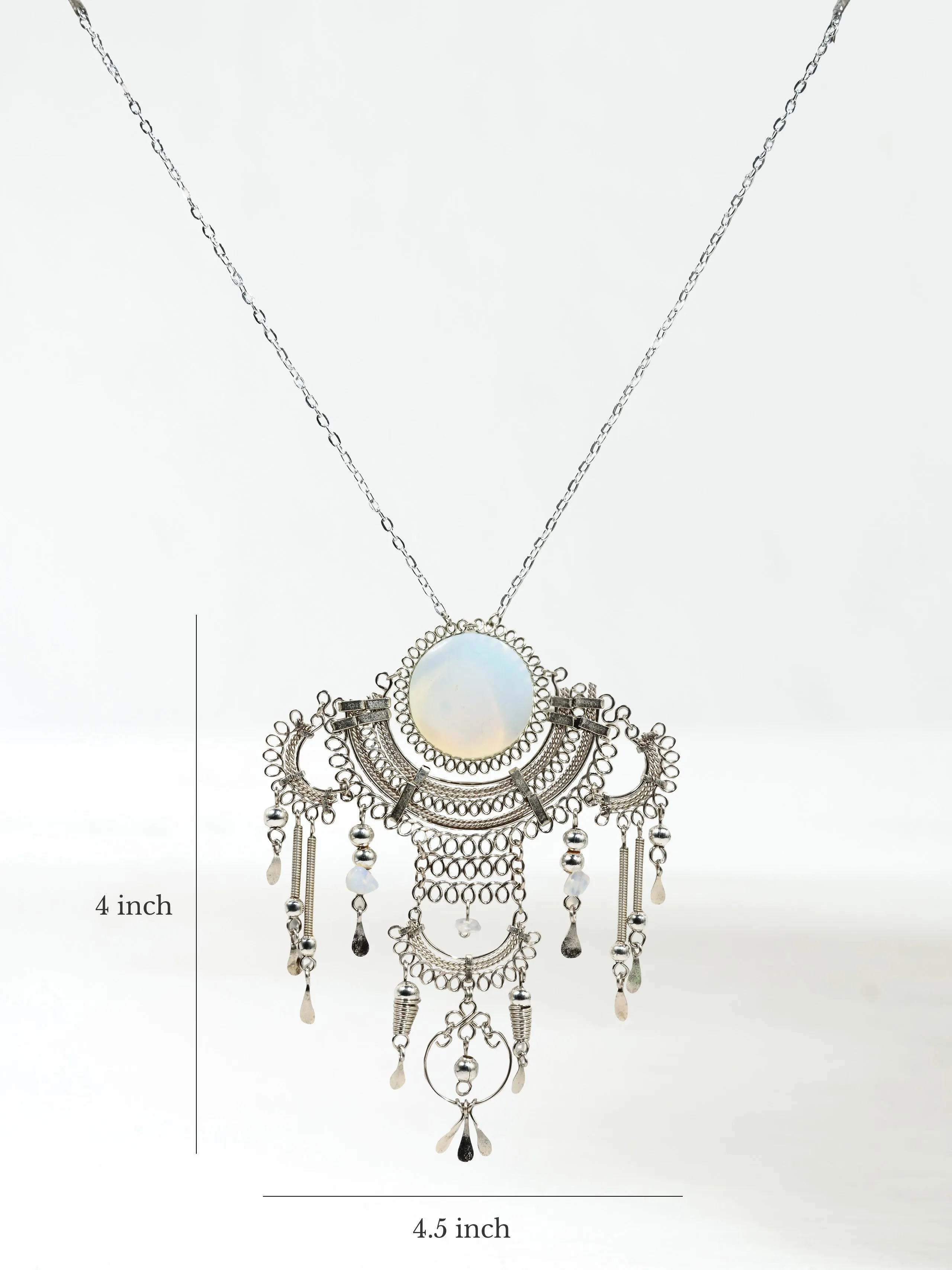 Alpaca Silver & Moonstone Artisan Necklace