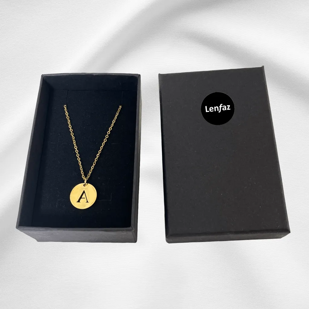 Alphabet Necklace Gold Plated - Letter V