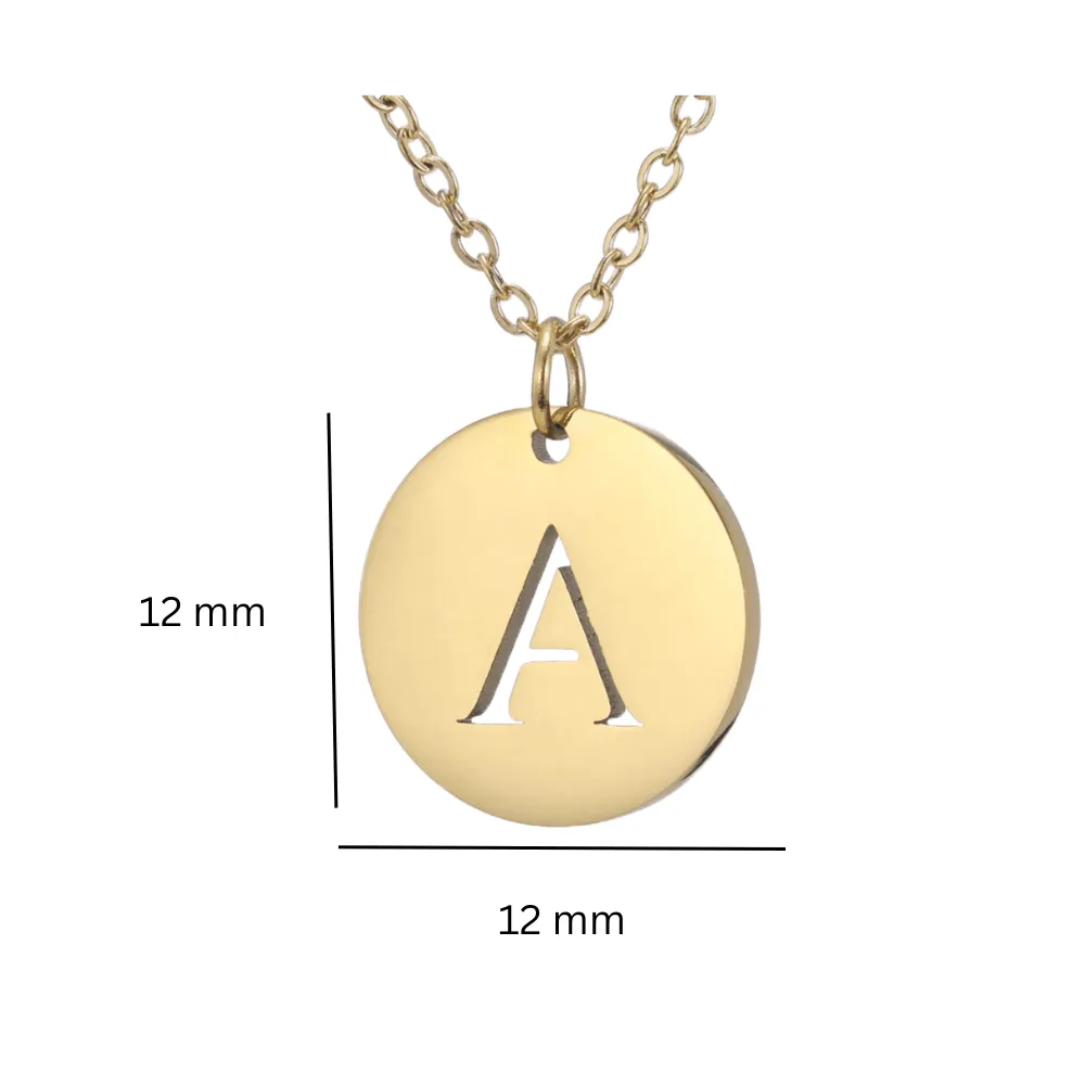 Alphabet Necklace Gold Plated - Letter V