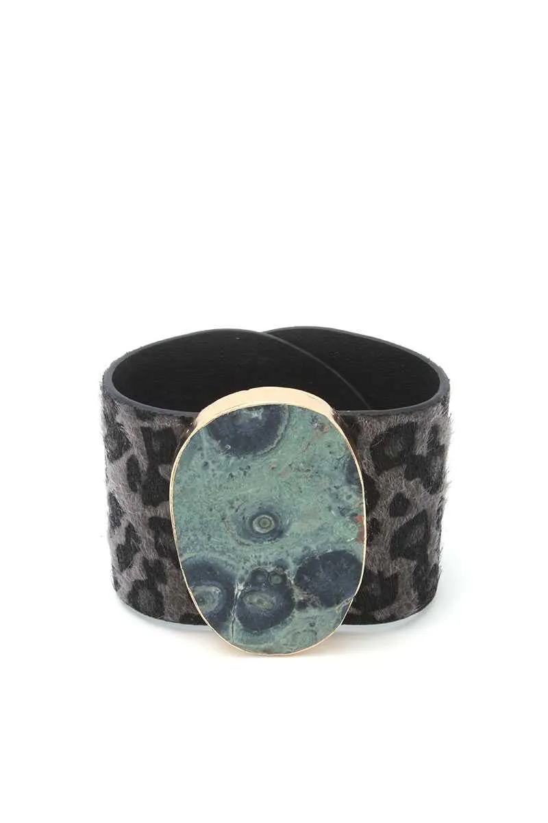 Animal Print Pattern Wrap Bracelet