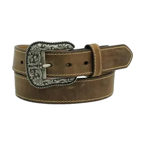 Ariat Ladies Accent Distressed Brown Leather Belt A1523402