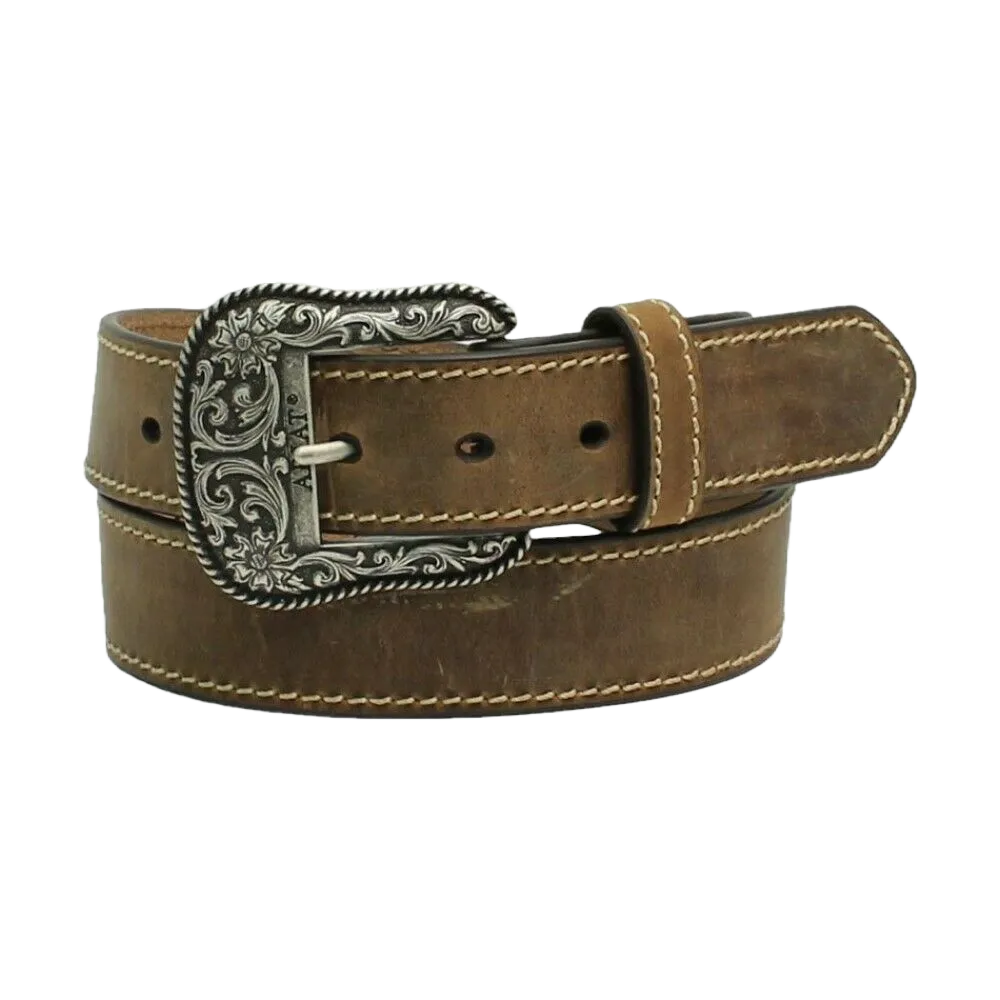 Ariat Ladies Accent Distressed Brown Leather Belt A1523402