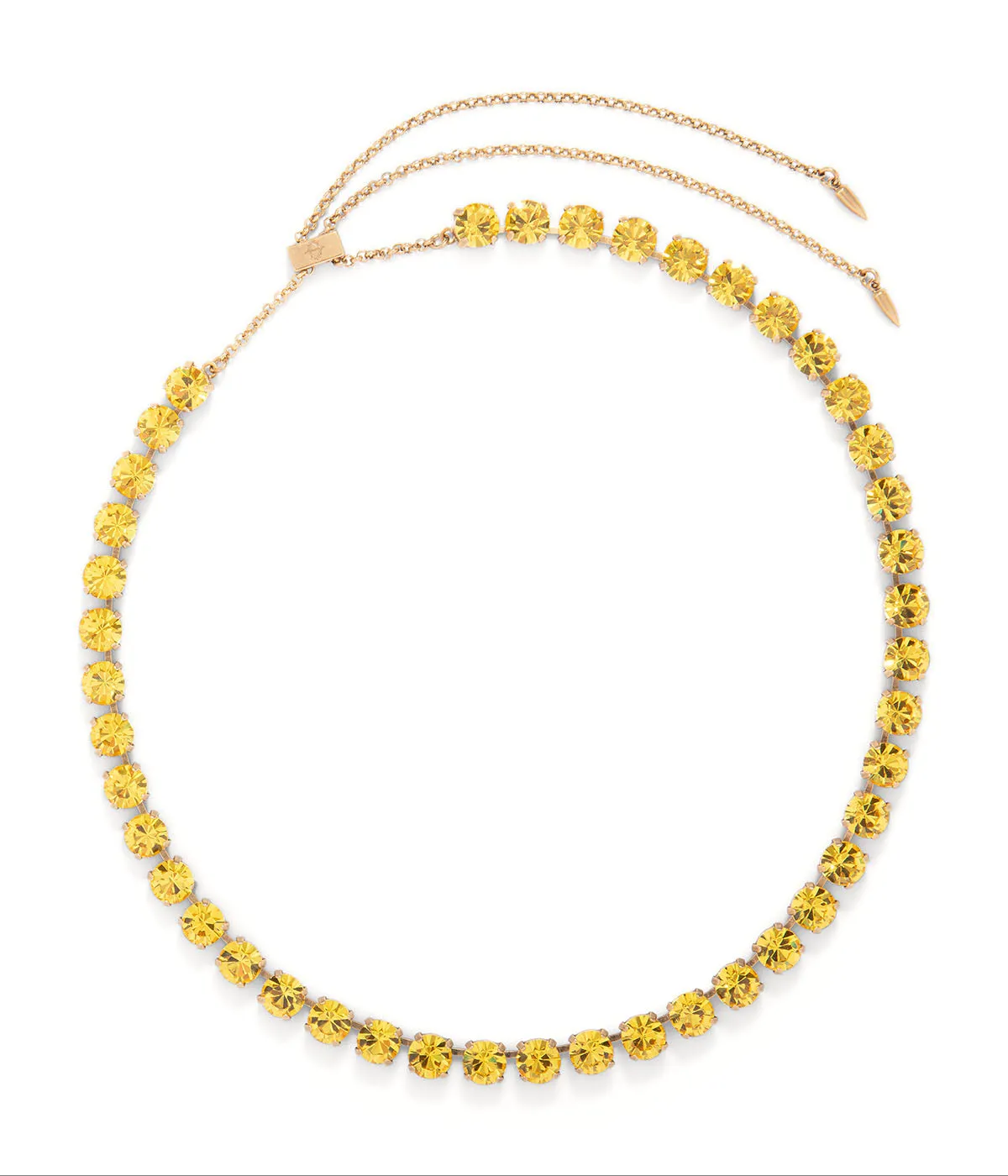 Arista Slider Necklace in Light Topaz