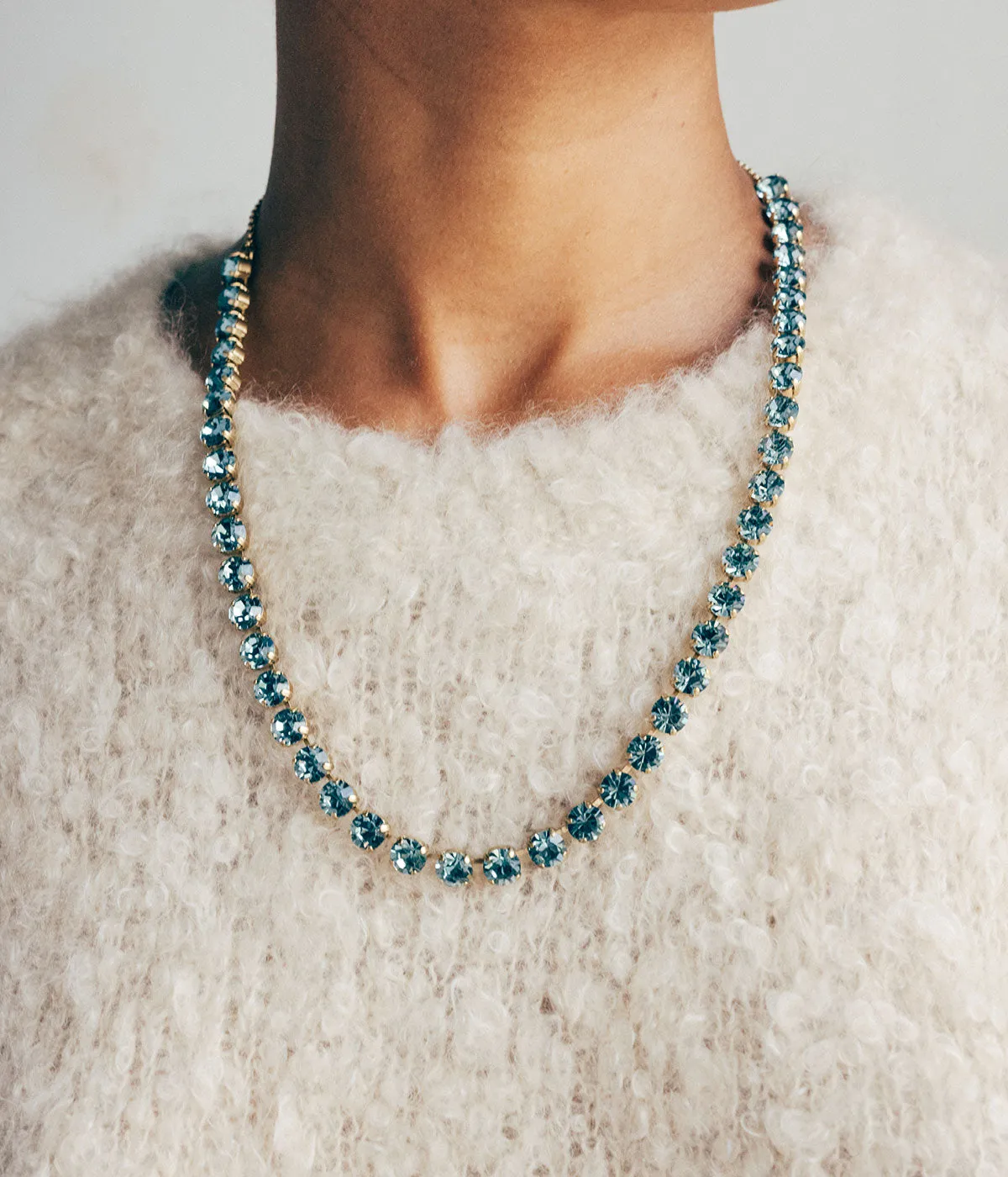 Arista Slider Necklace in Light Topaz