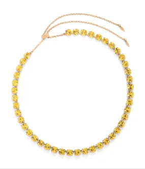 Arista Slider Necklace in Light Topaz