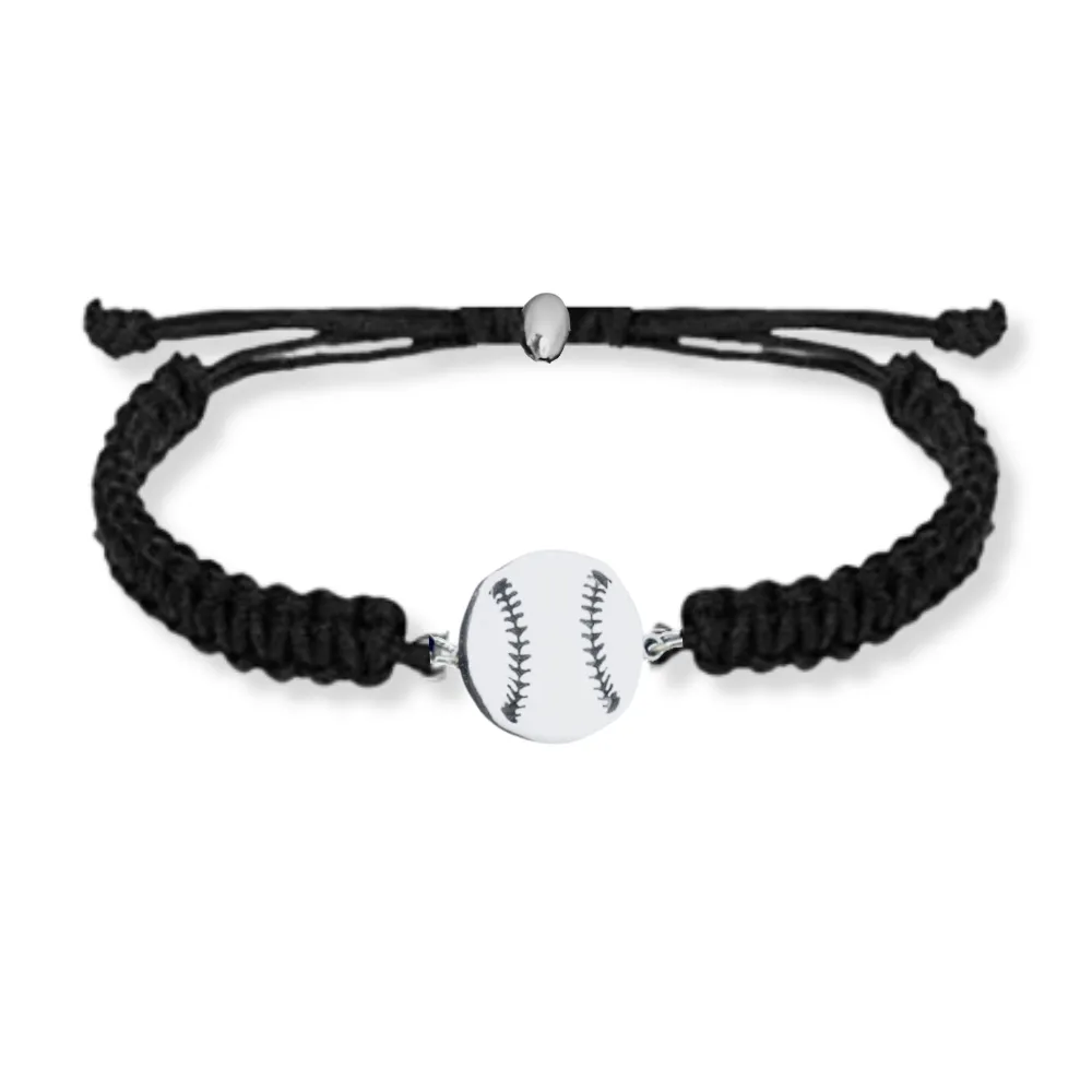 Baseball Stainless Steel Rope Bracelet - Pick Color