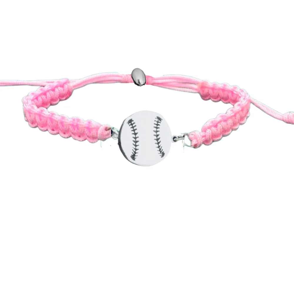 Baseball Stainless Steel Rope Bracelet - Pick Color