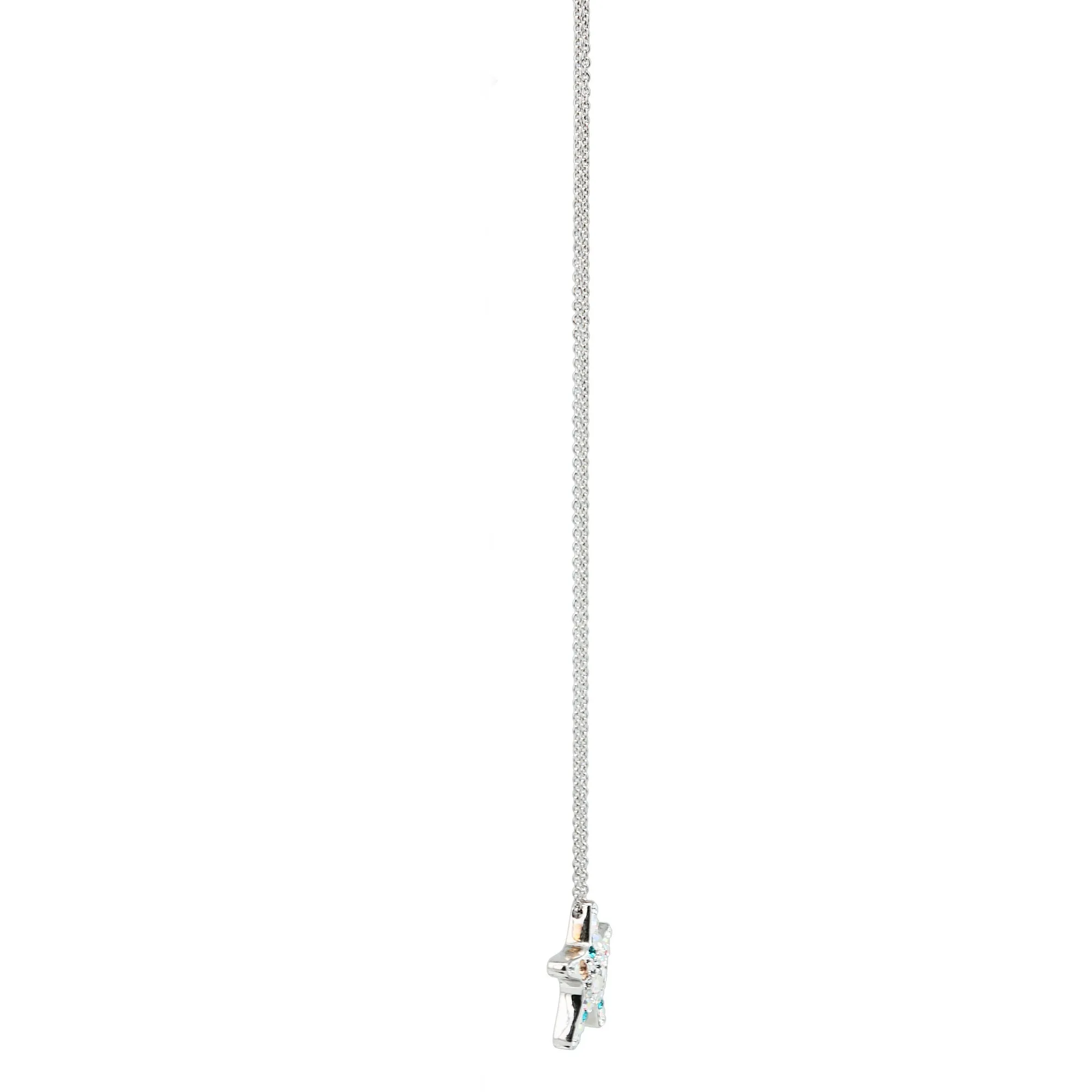 Beach Starfish - 16.5"-18.5" Rhodium Plated Necklace