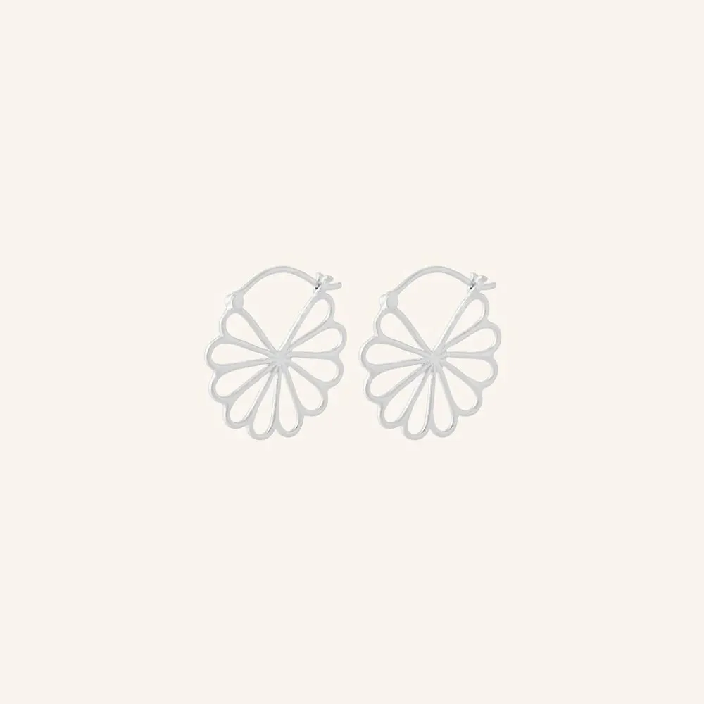 Bellis Earrings in Silver and Gold Plated Silver by Pernille Corydon