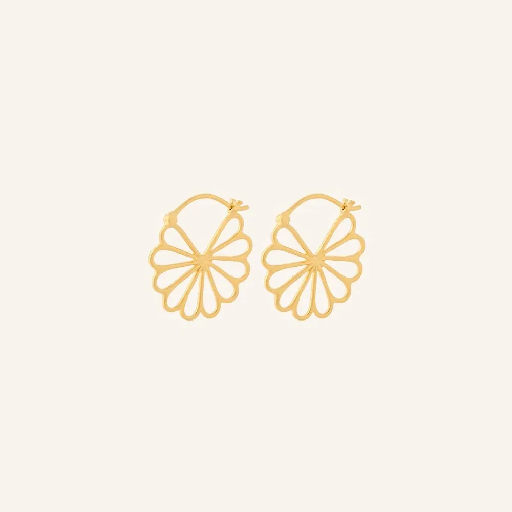 Bellis Earrings in Silver and Gold Plated Silver by Pernille Corydon