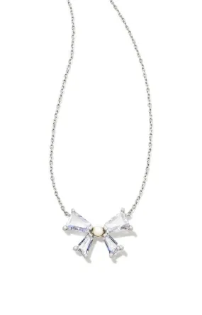 Blair Silver Bow Short Pendant Necklace