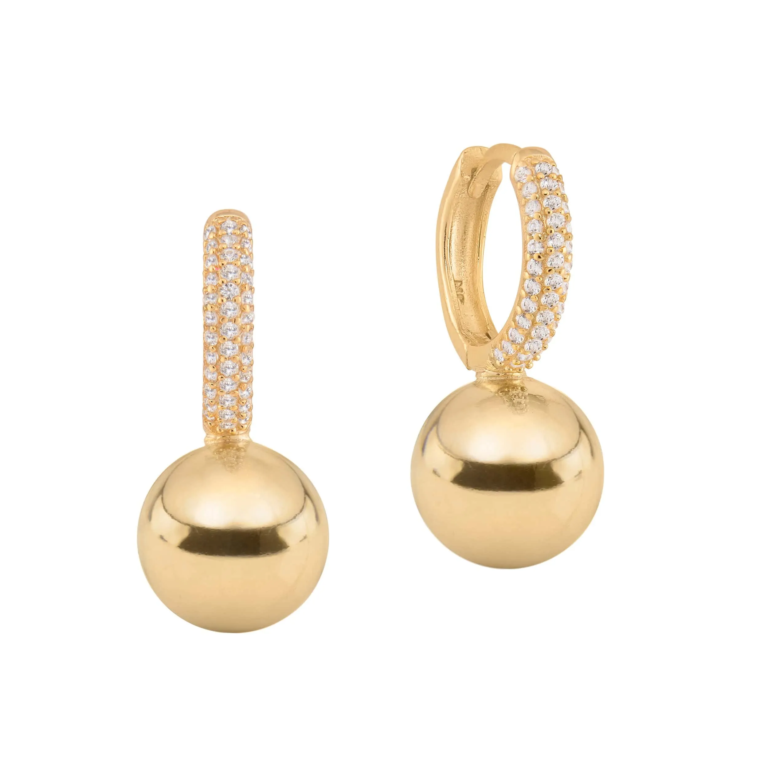 Bling Baller | Huggie Hoop Earrings