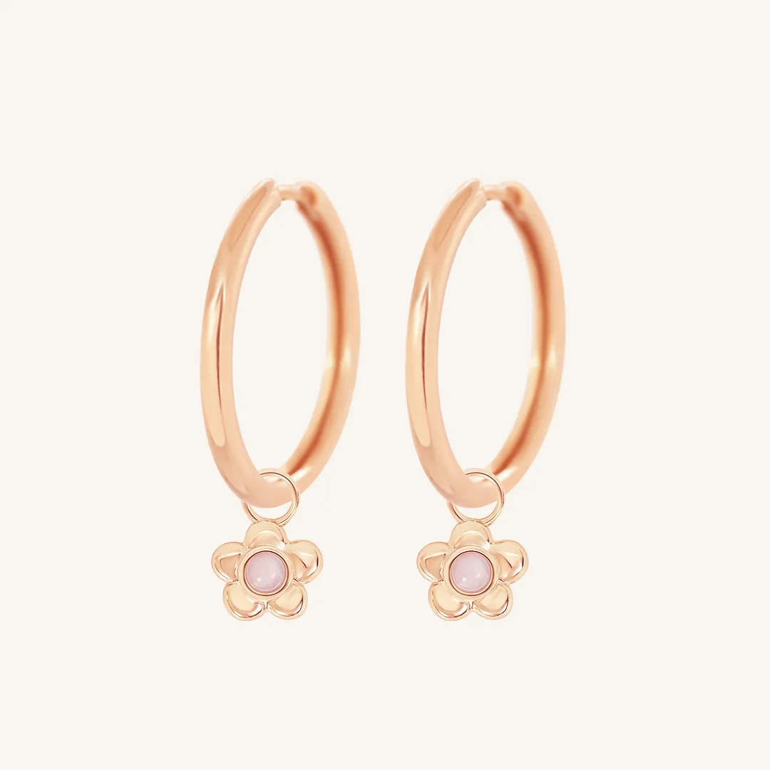 Blossom Charm Hoops