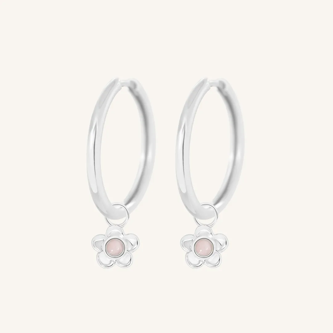 Blossom Charm Hoops