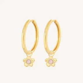 Blossom Charm Hoops