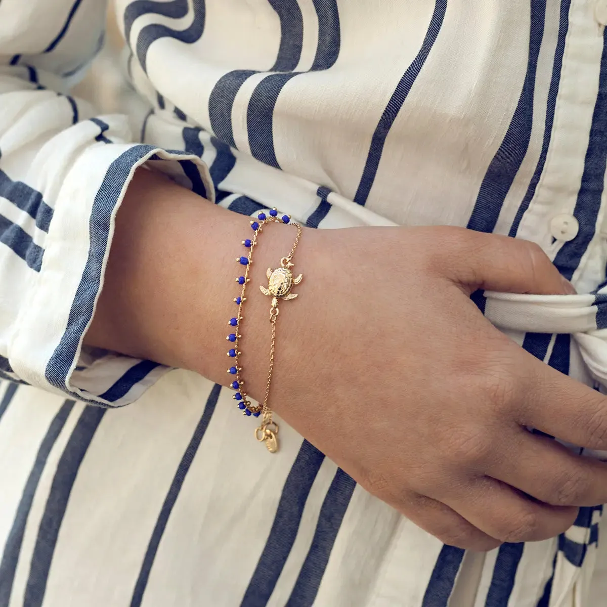 Blue Bead Bracelet