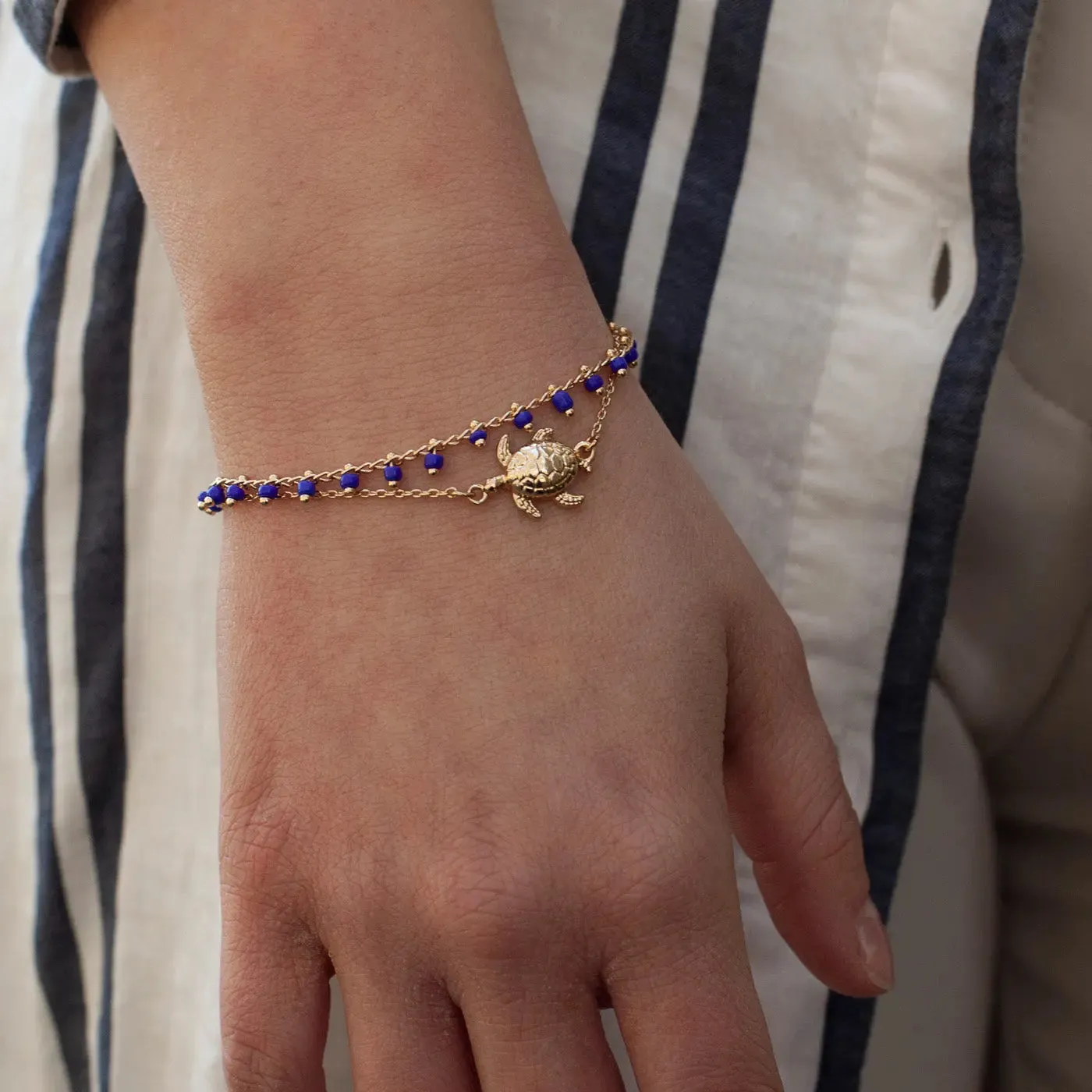 Blue Bead Bracelet