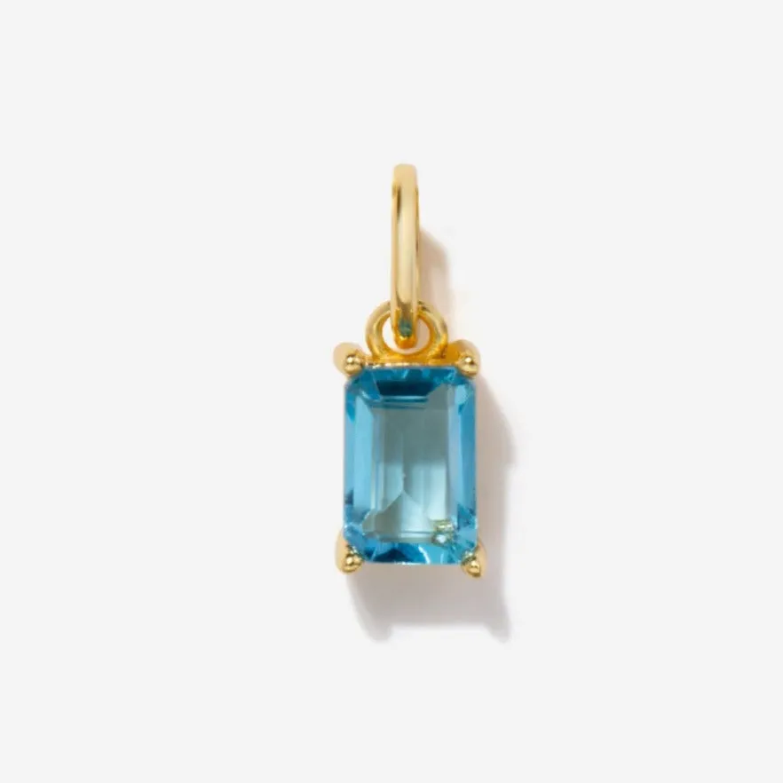 Blue Topaz Necklace Charm by Little Sky Stone