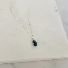 Blue Topaz Teardrop Pendant