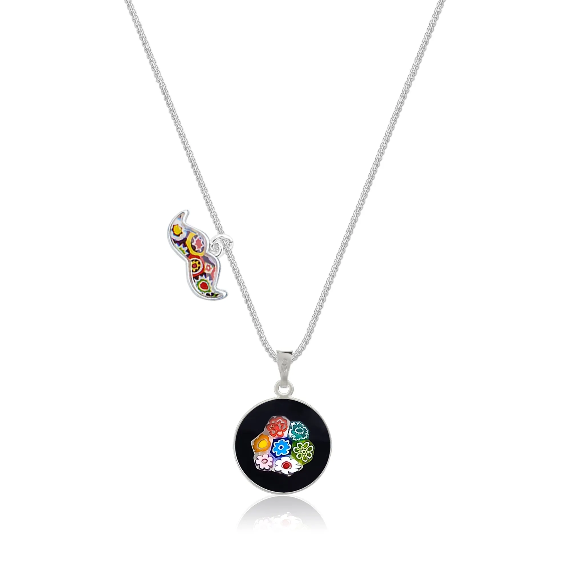 Bouquet in Bloom Black Necklace