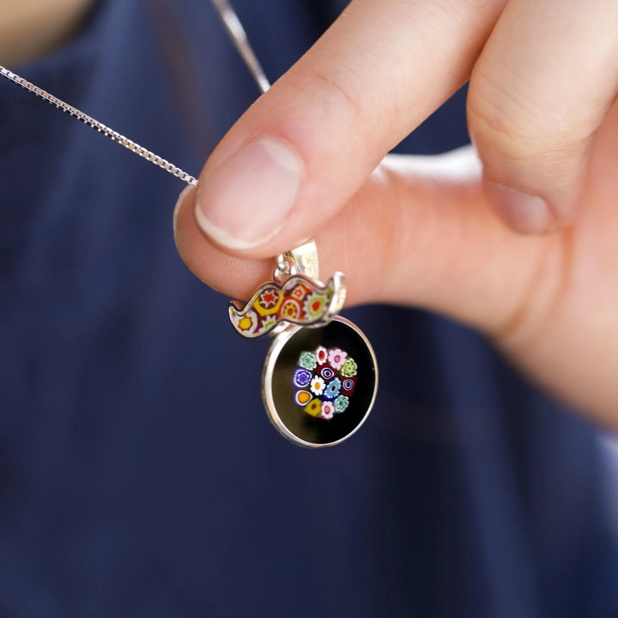 Bouquet in Bloom Black Necklace