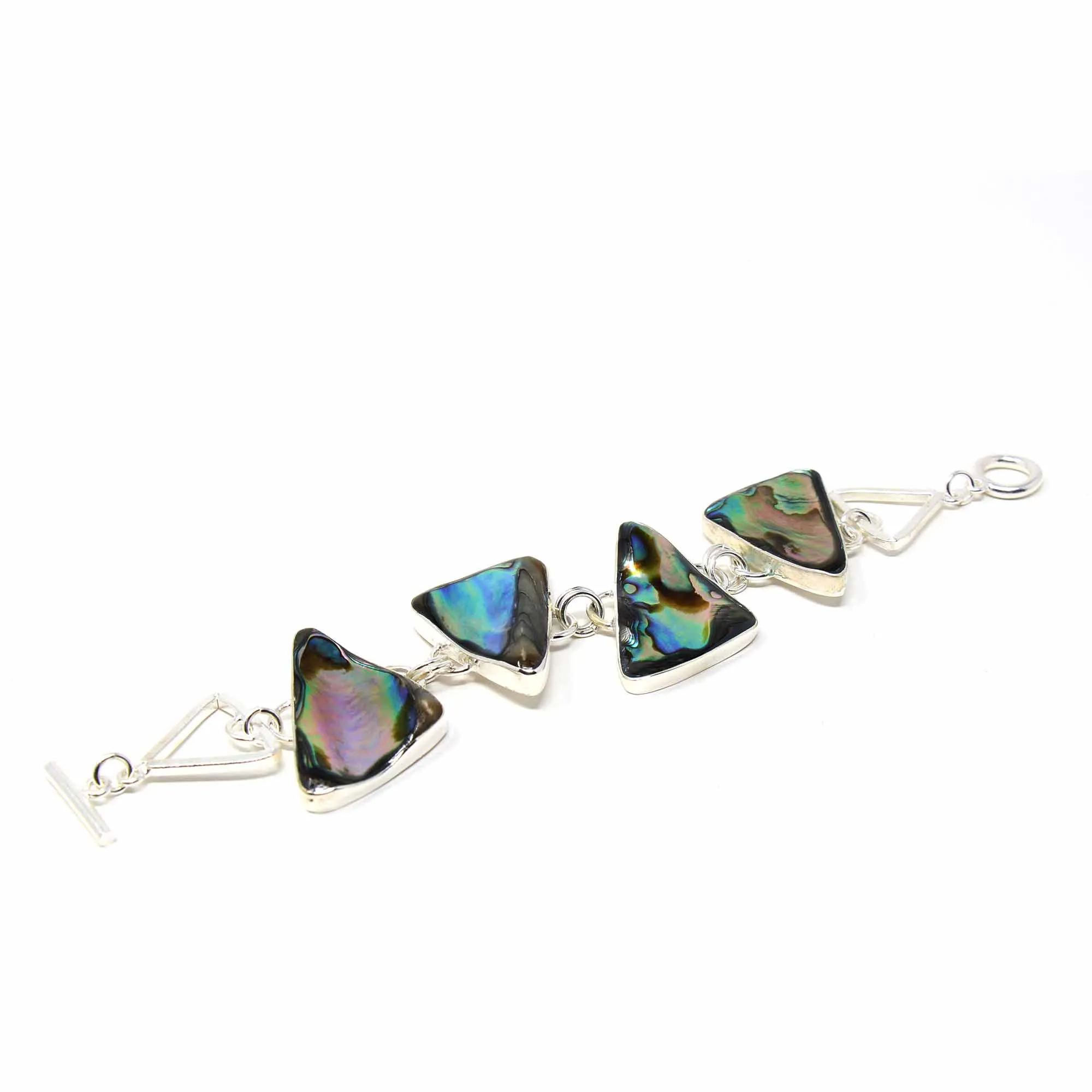 Bracelet Abalone Triangle Link